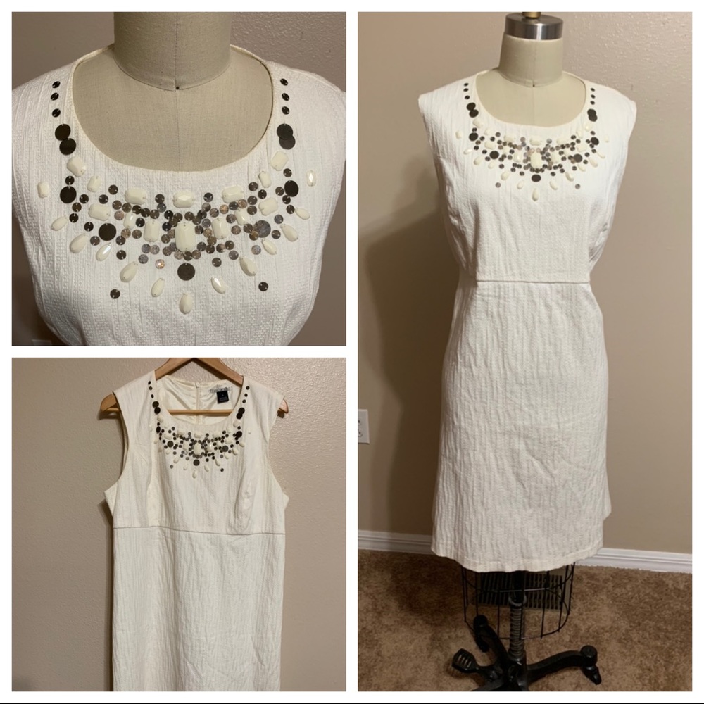 Off white sheath dress